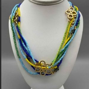 TORY BURCH multi stranded beaded logo 💥RARE💥